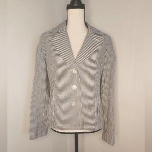 LIKE NEW Talbot's Women's Striped Nautical Blazer Jacket